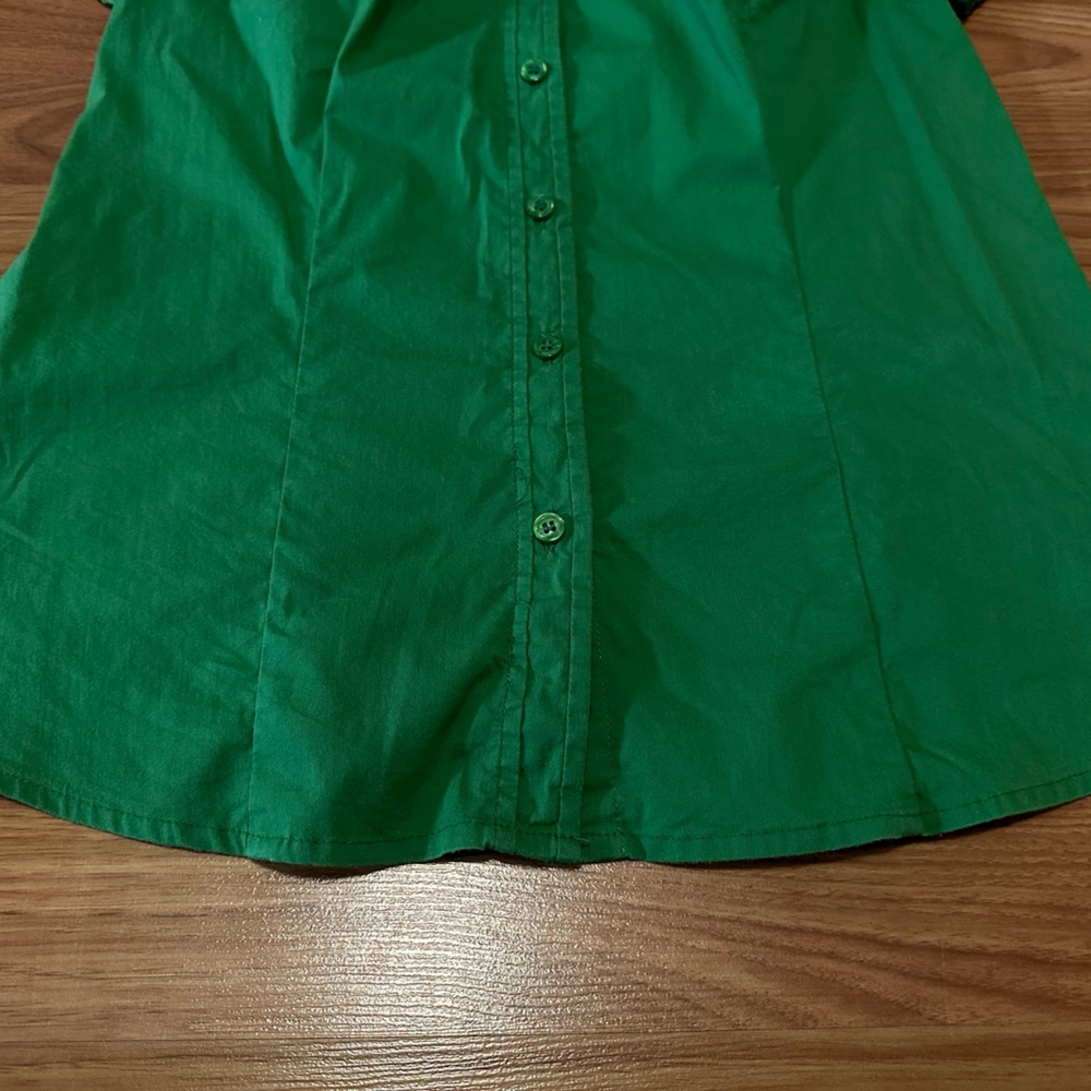 Like new! Button up (button down) Green shirt! Size M. The Limited - Picture 8 of 11